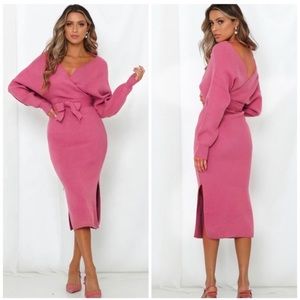 Women Long Sleeve Sweater Dress